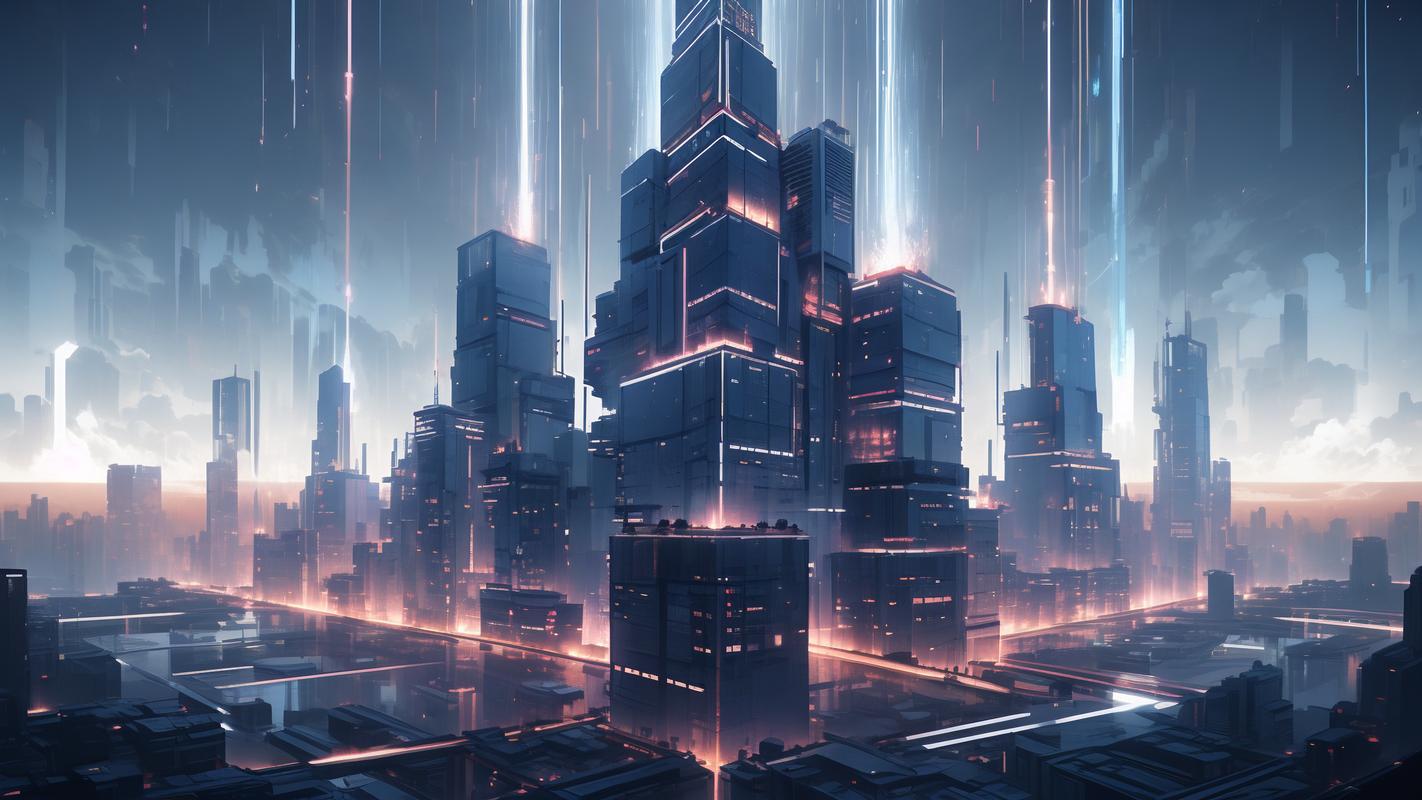 科技感背景图,探索未来城市的数字矩阵